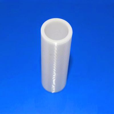 Threaded Zirconia Ceramic Tubes Ultrafine White 1-50mm Outer Diameter