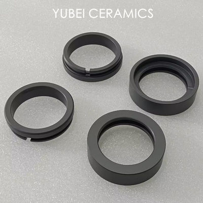 Anéis cerâmicos Sic preto para aplicações de alta pressão em equipamentos de processamento industrial